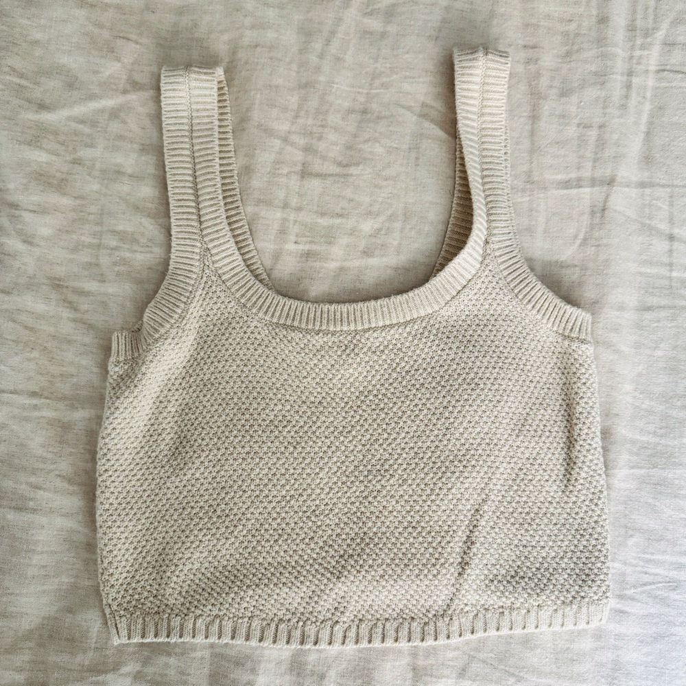 Gilly Hicks Cream Knit Tank Top